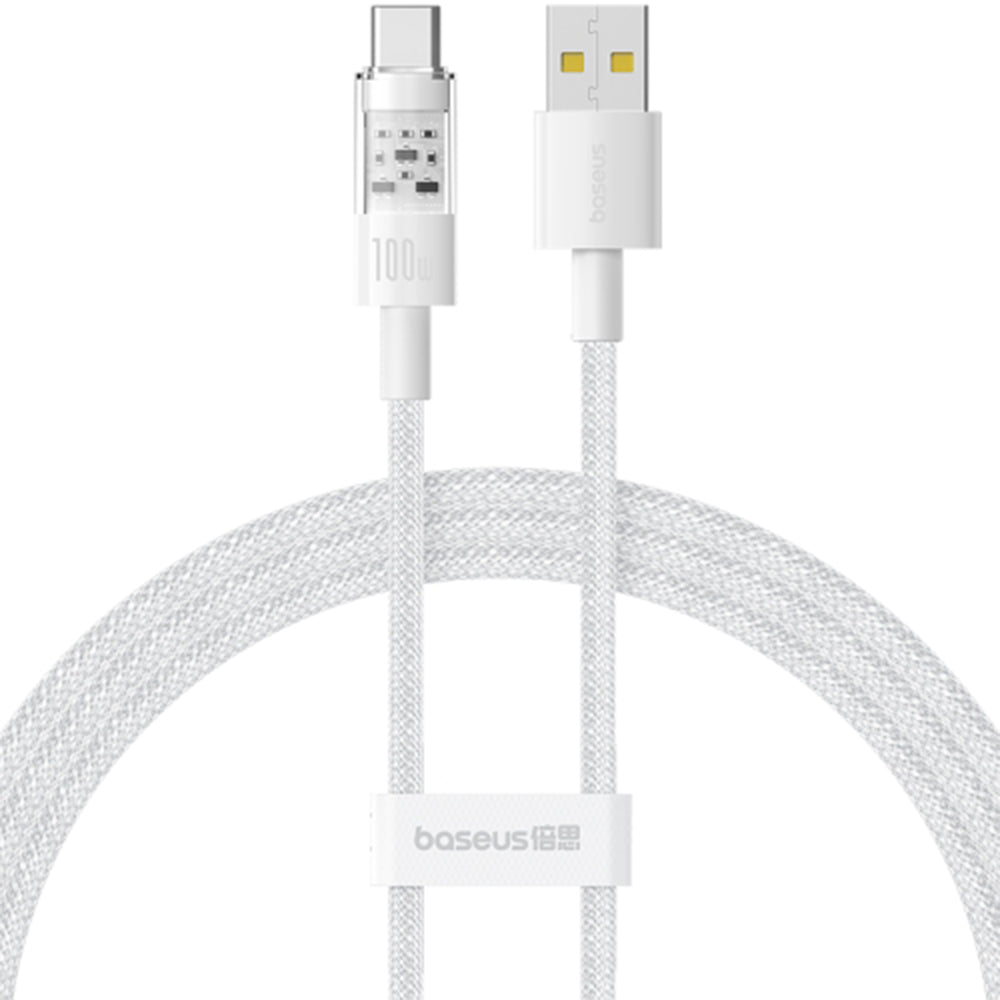 Baseus - Data Cable Gem (P10373002211-00) - USB to Type-C, Super Fast Charging 100W, 1m - Moon White