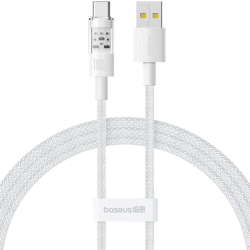 Baseus - Data Cable Gem (P10373002211-00) - USB to Type-C, Super Fast Charging 100W, 1m - Moon White