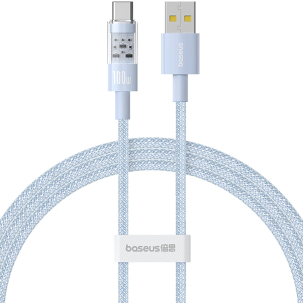 Baseus - Data Cable Gem (P10373002311-00) - USB to Type-C, Super Fast Charging 100W, 1m - Galaxy Blue
