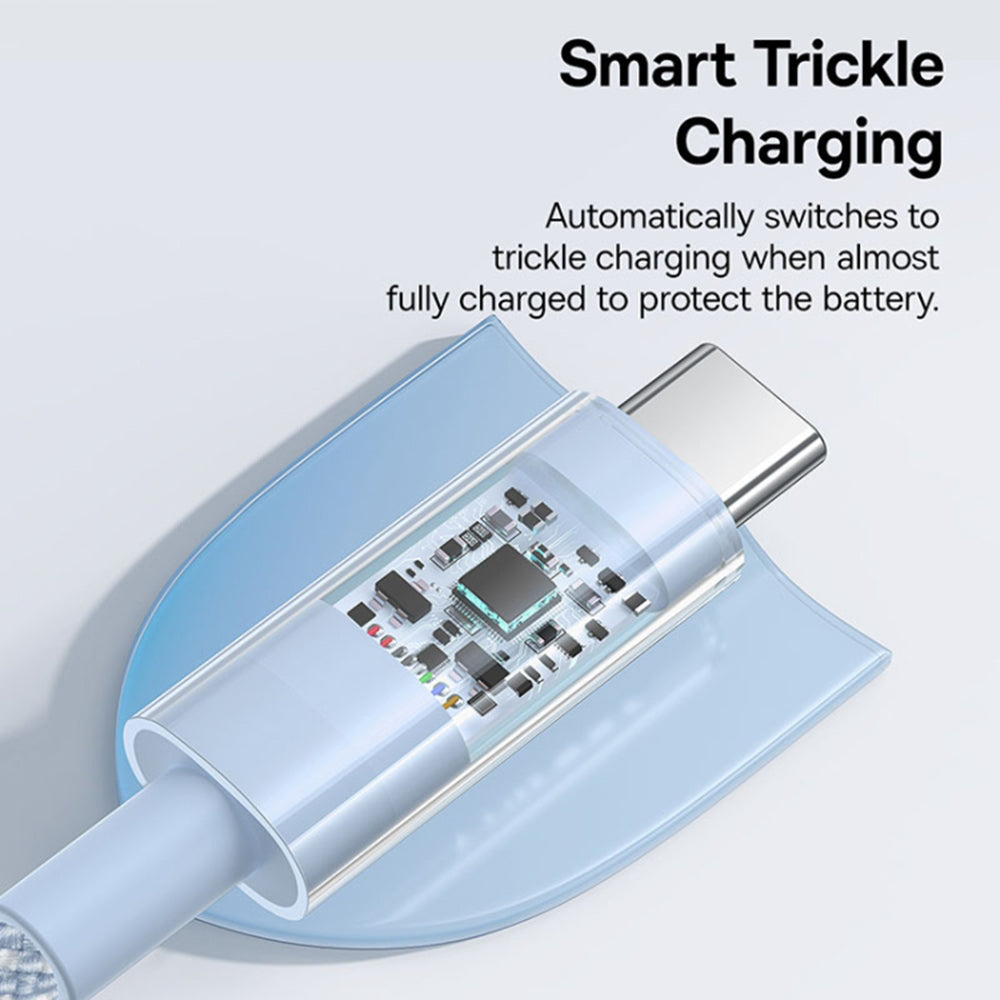 Baseus - Data Cable Gem (P10373002311-01) - USB to Type-C, Super Fast Charging 100W, 2m - Galaxy Blue