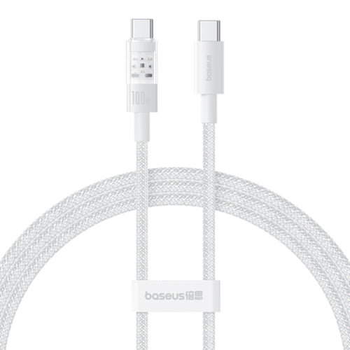 Baseus - Data Cable Gem (P10373000211-00) - Type-C to Type-C, Super Fast Charging 100W, 1m - Moon White