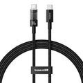 Baseus - Data Cable Gem (P10373000111-00) - Type-C to Type-C, Super Fast Charging 100W, 1m - Cluster Black