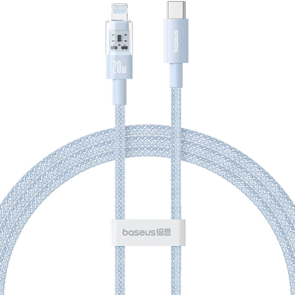 Baseus - Data Cable Gem (P10373001311-00) - USB-C to Lightning, Fast Charging 20W, 1m - Galaxy Blue