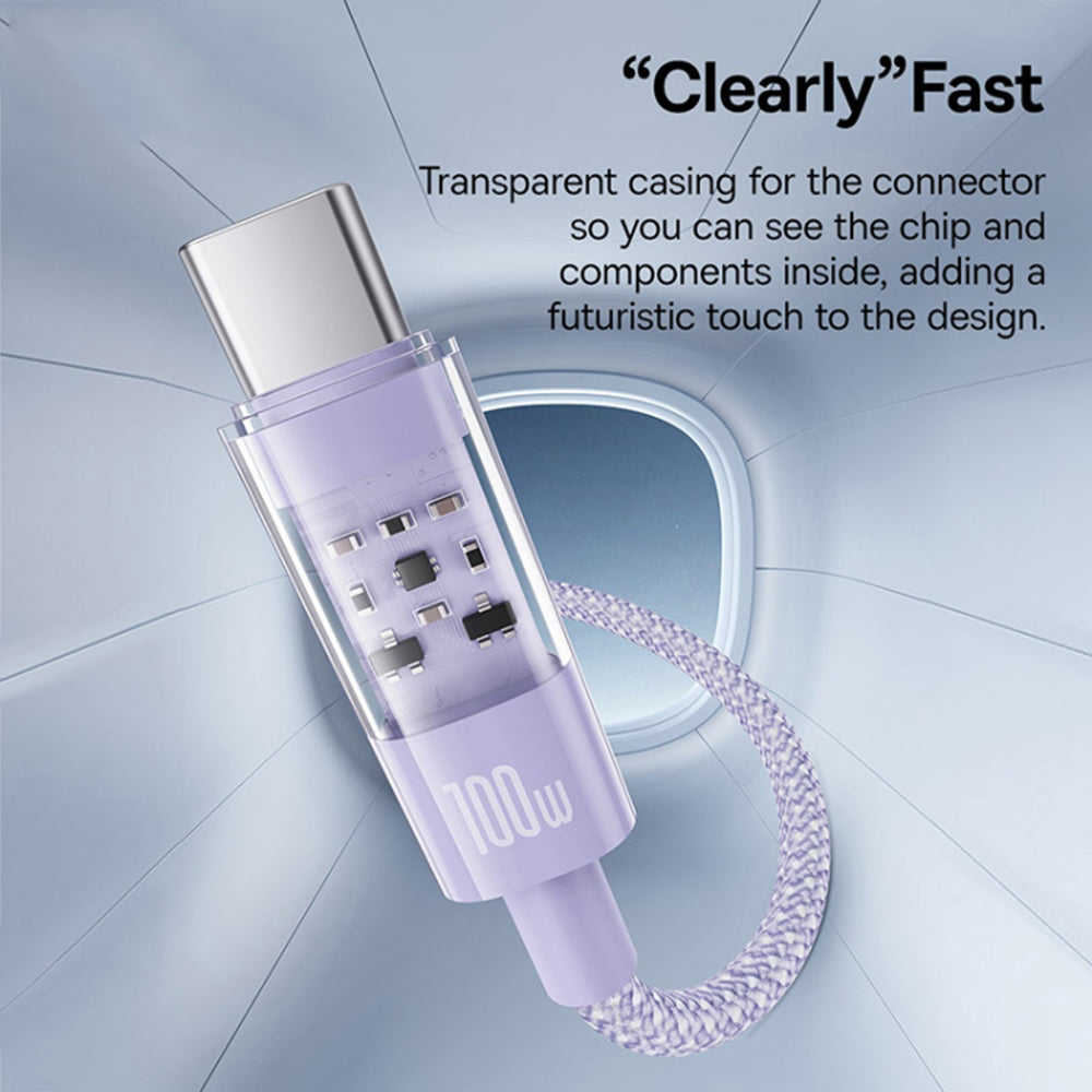 Baseus - Data Cable Gem (P10373001511-01) - USB-C to Lightning, Fast Charging 20W, 2m - Nebula Purple