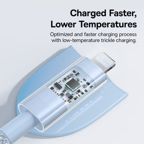 Baseus - Data Cable Gem (P10373001311-01) - USB-C to Lightning, Fast Charging 20W, 2m - Galaxy Blue