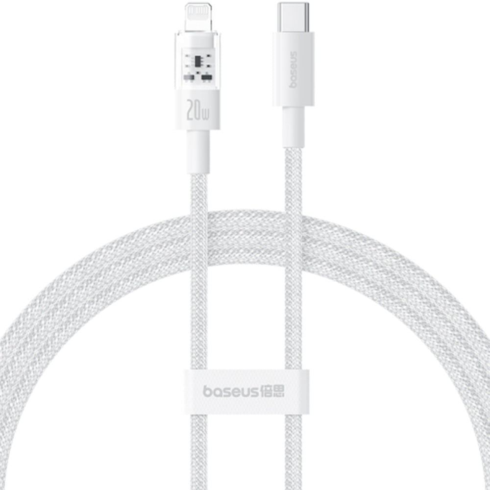 Baseus - Data Cable Gem (P10373001211-01) - USB-C to Lightning, Fast Charging 20W, 2m - Moon White