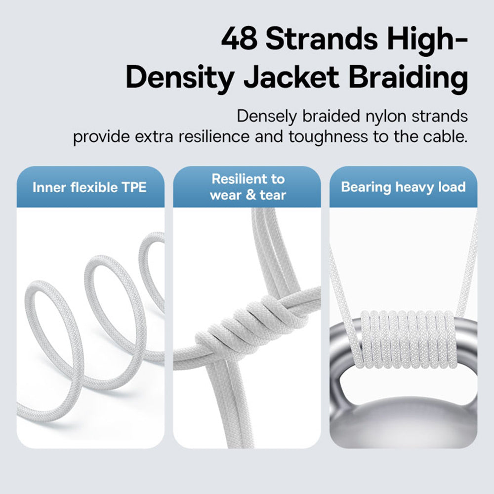 Baseus - Data Cable Gem (P10373001211-01) - USB-C to Lightning, Fast Charging 20W, 2m - Moon White