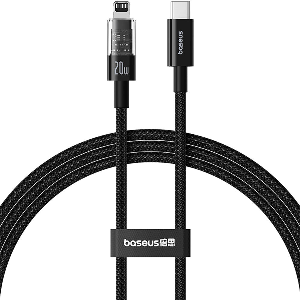 Baseus - Data Cable Gem (P10373001111-01) - USB-C to Lightning, Fast Charging 20W, 2m - Cluster Black