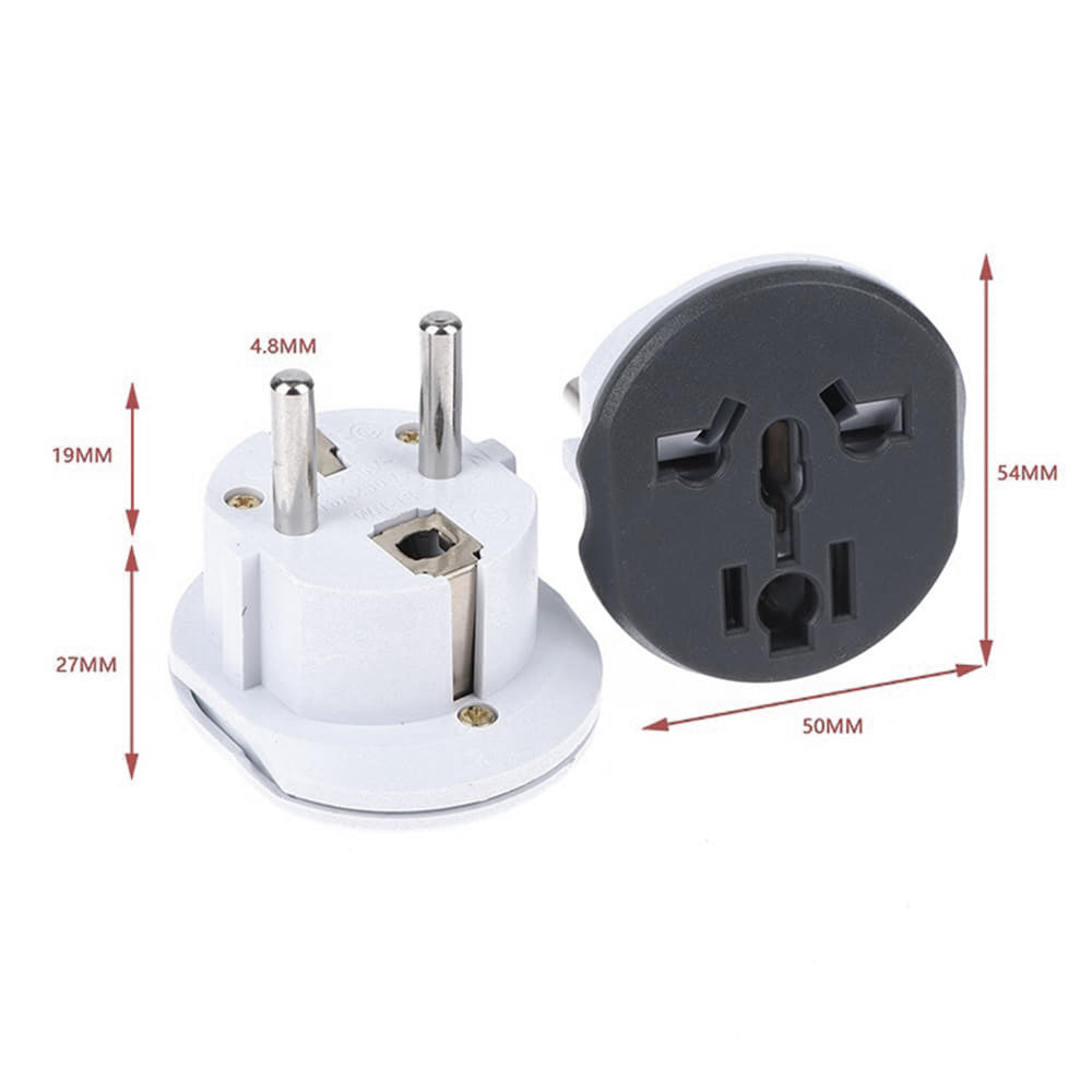 TechSuit Incarcator Techsuit Travel Adapter (C529), for UK / US / AU to EU, 16A, 250V, German Standard Design, Gri / Whi