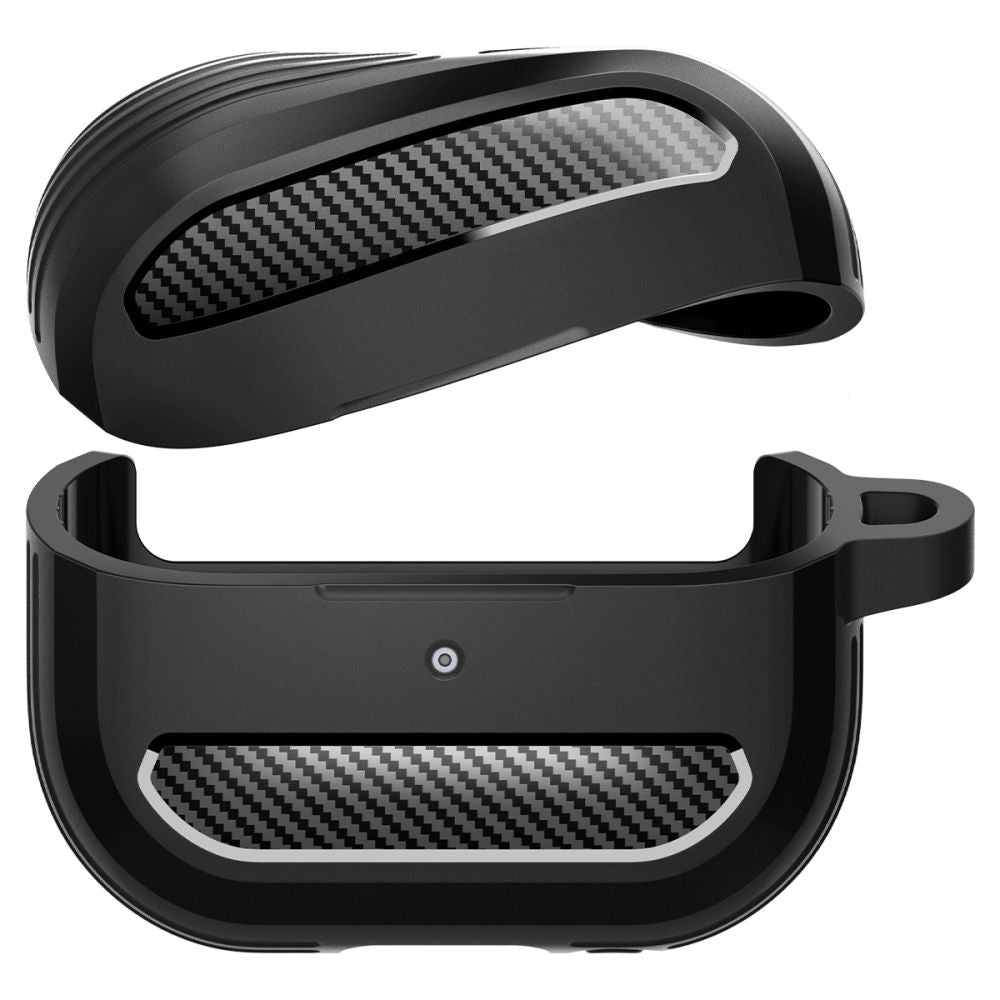 Spigen - Protection Case Rugged Armor (ACS08330) - for Samsung Galaxy Buds 3 / 3 Pro / 3 FE, Aluminum Holder - Black