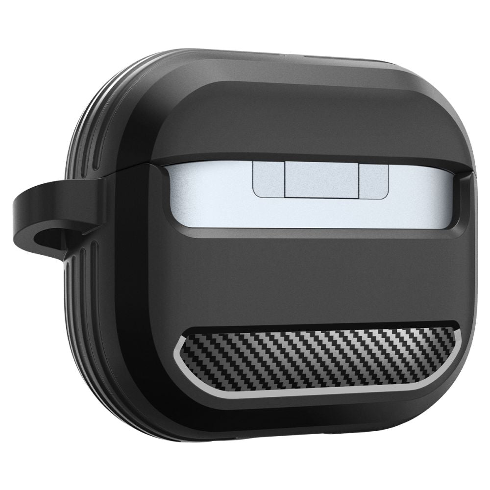 Spigen - Protection Case Rugged Armor (ACS08330) - for Samsung Galaxy Buds 3 / 3 Pro / 3 FE, Aluminum Holder - Black