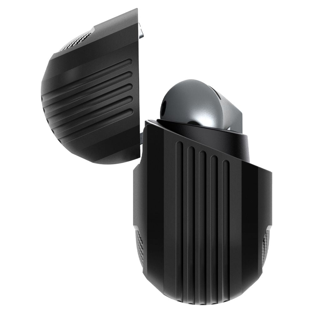 Spigen - Protection Case Rugged Armor (ACS08330) - for Samsung Galaxy Buds 3 / 3 Pro / 3 FE, Aluminum Holder - Black