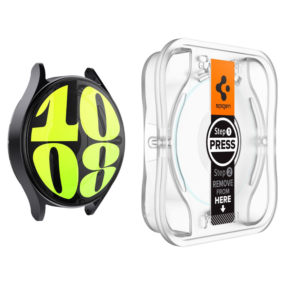 Spigen - (2 pack) Glas.tR EZ Fit (AGL08493) - Samsung Galaxy Watch7 44mm - Clear