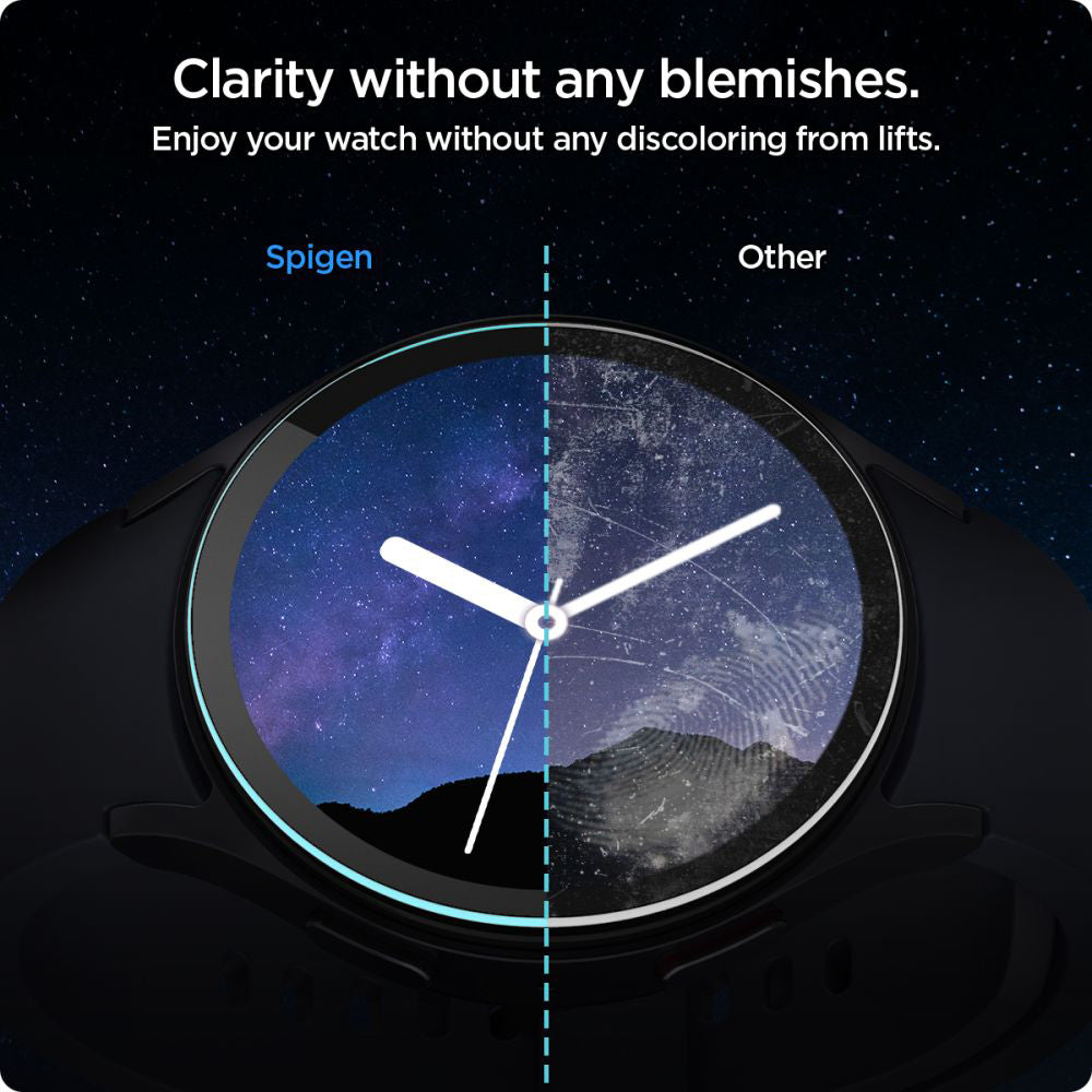 Spigen - (2 pack) Glas.tR EZ Fit (AGL08493) - Samsung Galaxy Watch7 44mm - Clear
