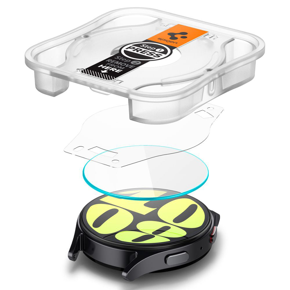 Spigen - (2 pack) Glas.tR EZ Fit (AGL08493) - Samsung Galaxy Watch7 44mm - Clear