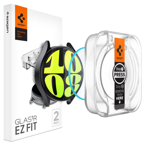 Spigen - (2 pack) Glas.tR EZ Fit (AGL08493) - Samsung Galaxy Watch7 44mm - Clear