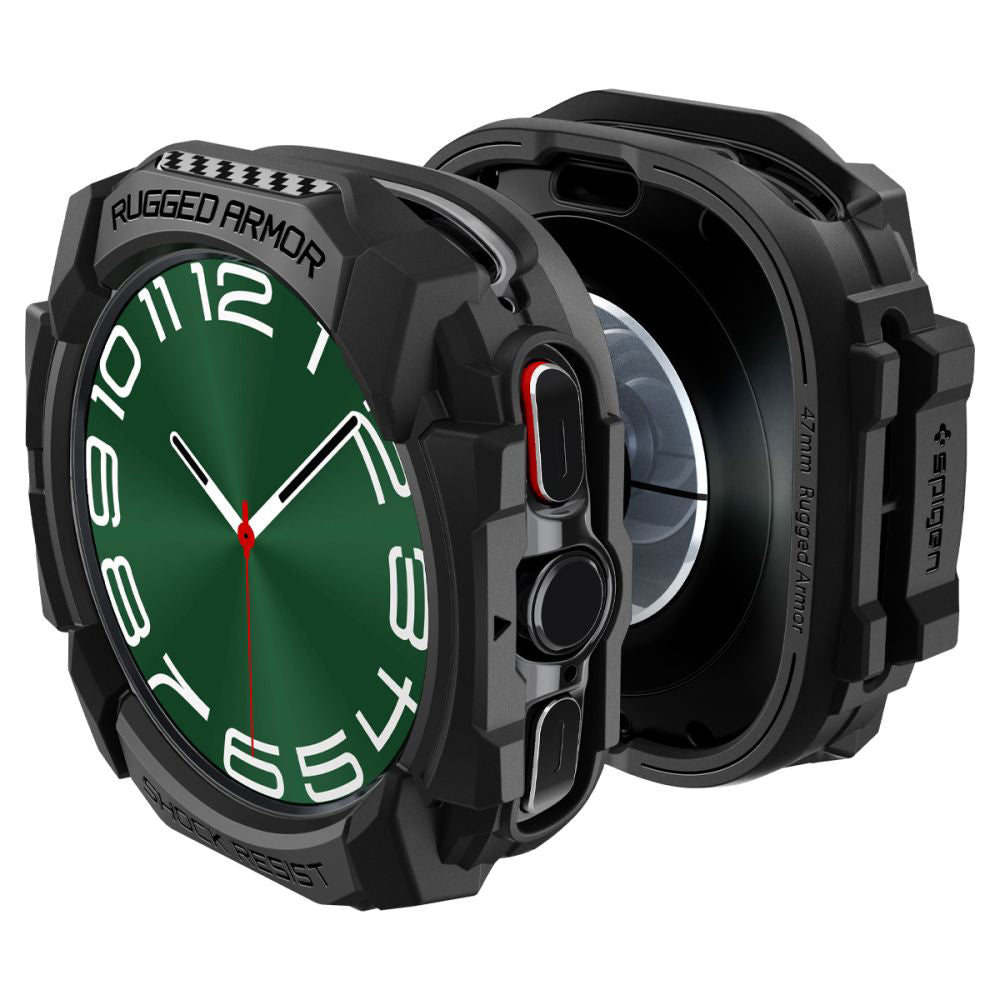 Spigen - Rugged Armor (ACS08426) - Samsung Galaxy Watch Ultra 47mm - Black
