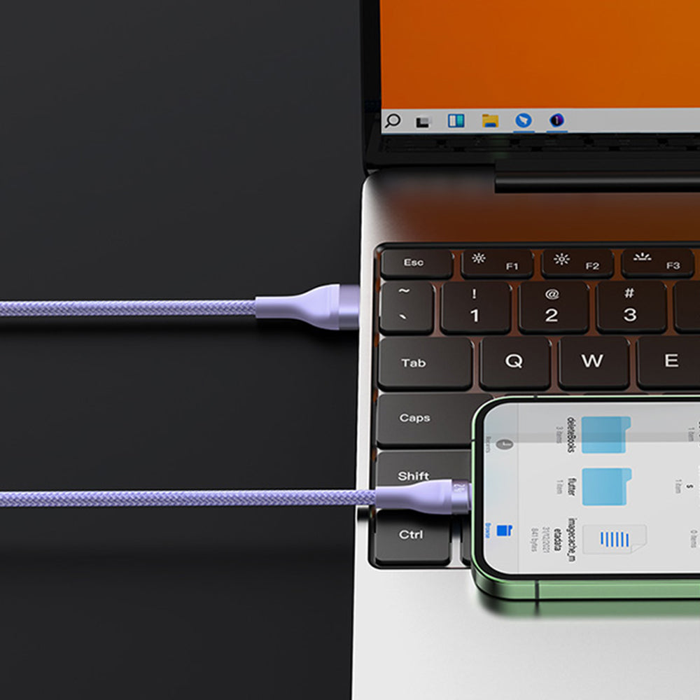 Baseus - Data Cable Flash Series 2 (CASS040001) - Fast Charge, USB to Type-C, Lightning, Micro-USB, 66W, 1.2 m - Black