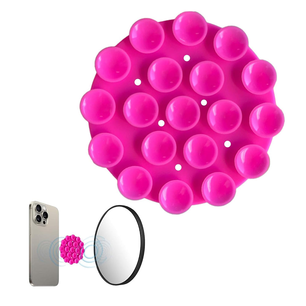 TechSuit Suport Techsuit Phone (SD-CUP), Suction Pad for Selfies, Silicone, Adhesive Mount, Round Shape, Albastru Inchis