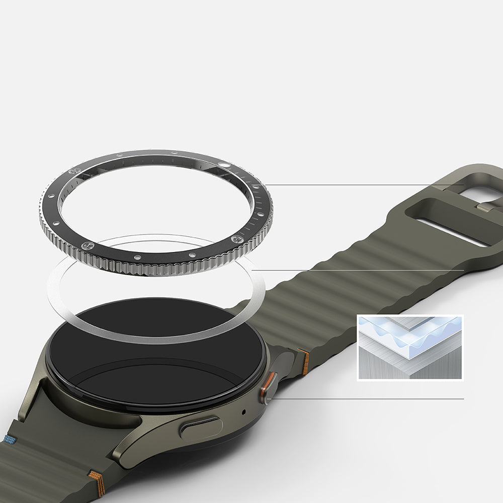 Ringke - Premium Bezel Styling - Samsung Galaxy Watch7 40mm - Black Pattern2 (CB-GW7-40-99)