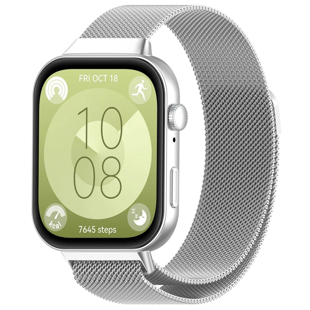 Techsuit - Watchband (W009) - Huawei Watch Fit 3 / Fit 4 / Fit 4 Pro - Silver