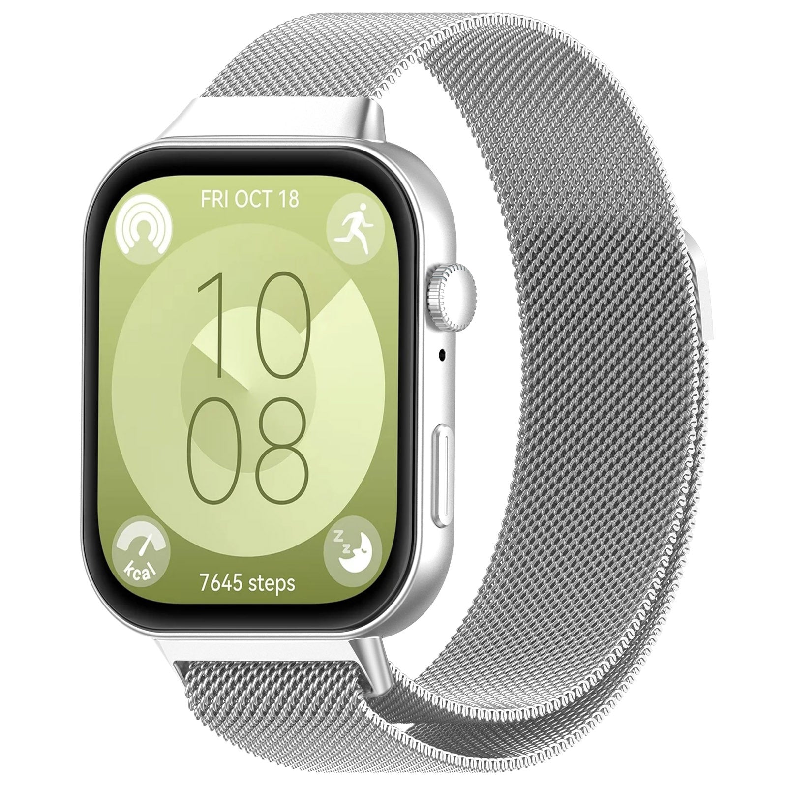 Techsuit - Watchband (W009) - Huawei Watch Fit 3 / Fit 4 / Fit 4 Pro - Silver
