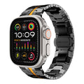 Techsuit - Watchband (W063) - Apple Watch 1/2/3/4/5/6/7/8/9/10/11/SE/SE 2/SE 3/Ultra/2/3 (42/44/45/46/49mm) - Black Oran