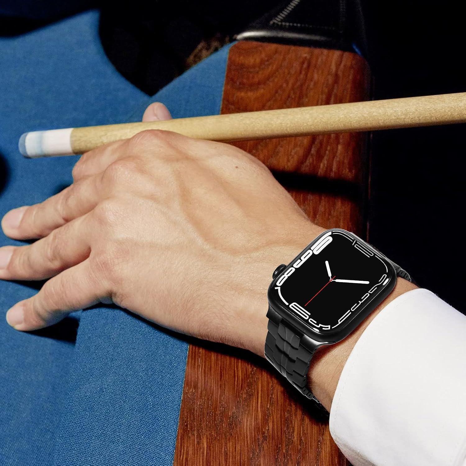 Techsuit - Watchband (W063) - Apple Watch 1/2/3/4/5/6/7/8/9/10/11/SE/SE 2/SE 3/Ultra/2/3 (42/44/45/46/49mm) - Titanium O