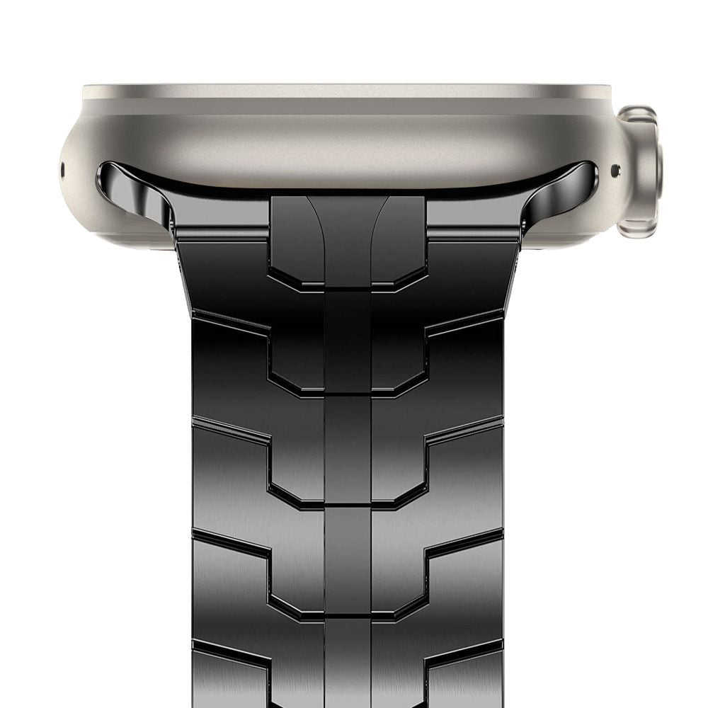 Techsuit - Watchband (W063) - Apple Watch 1/2/3/4/5/6/7/8/9/10/11/SE/SE 2/SE 3/Ultra/2/3 (42/44/45/46/49mm) - Black Oran