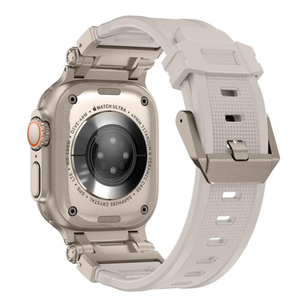 Techsuit - Watchband (W064) - Apple Watch 1/2/3/4/5/6/7/8/9/10/11/SE/SE 2/SE 3/Ultra/2/3(42/44/45/46/49mm) - Silver Star