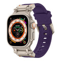 Techsuit - Watchband (W064) - Apple Watch 1/2/3/4/5/6/7/8/9/10/11/SE/SE 2/SE 3/Ultra/2/3 (42/44/45/46/49mm) - Silver Pur