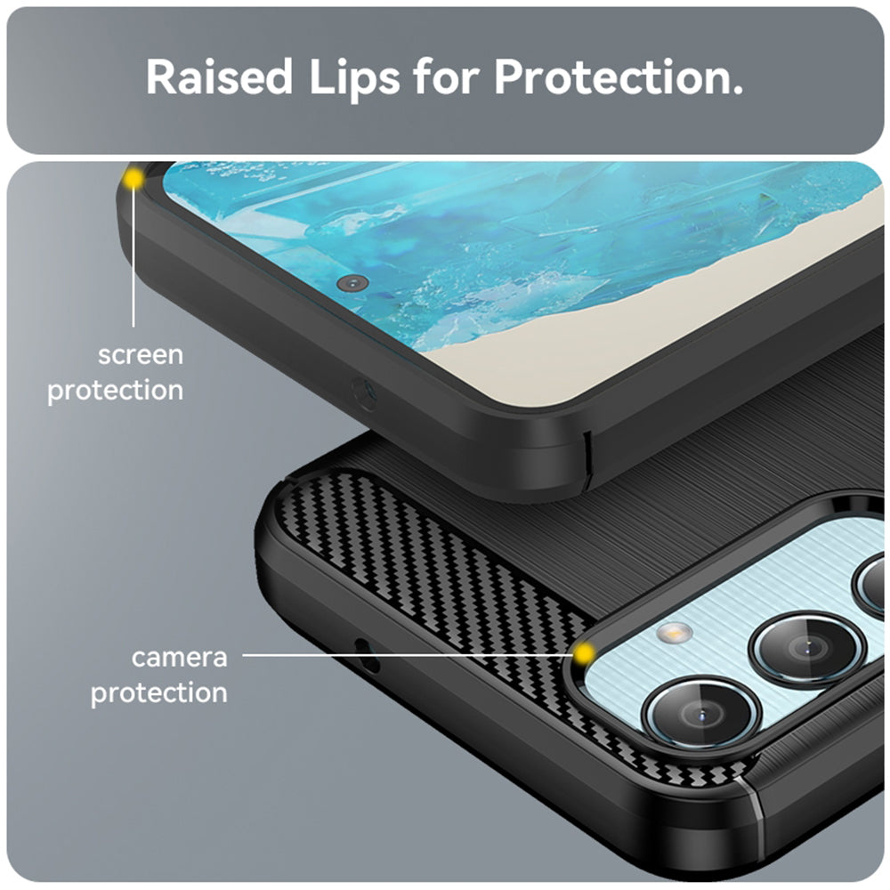 TechSuit Husa de protectie Techsuit Carbon Silicone compatibil cu Samsung Galaxy M35, Negru – imagine 3