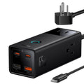 Baseus - Wall Charger PowerCombo Digital PowerStrip (PSLA020101) - 3xAC, 2xUSB, 2xType-C, 65W with Cable Type-C 100W - B
