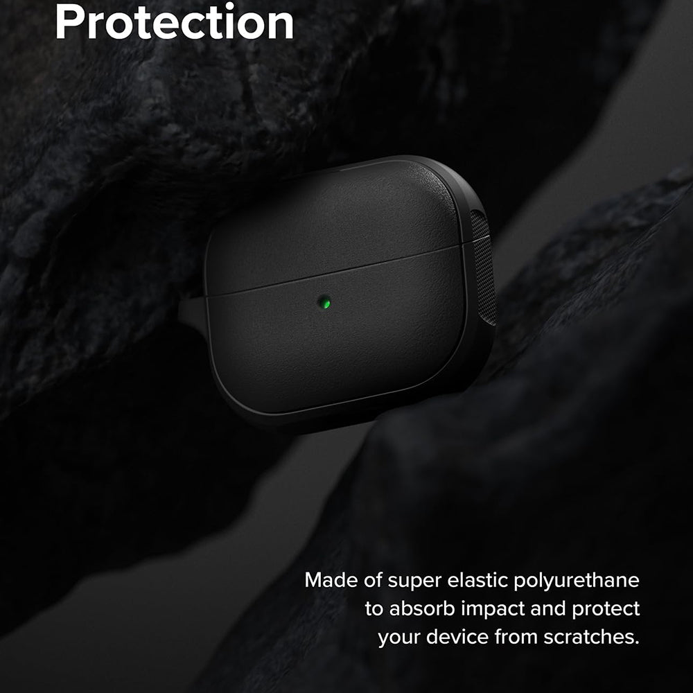 Ringke - Protection Case Onyx Magnetic - for Samsung Galaxy Buds 3 / 3 Pro / 3 FE, Non-Slip Texture, Carabiner Hole - Bl