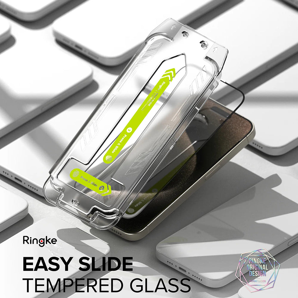 Ringke - Easy Slide Tempered Glass (2 pack) - iPhone 16 Pro - Clear