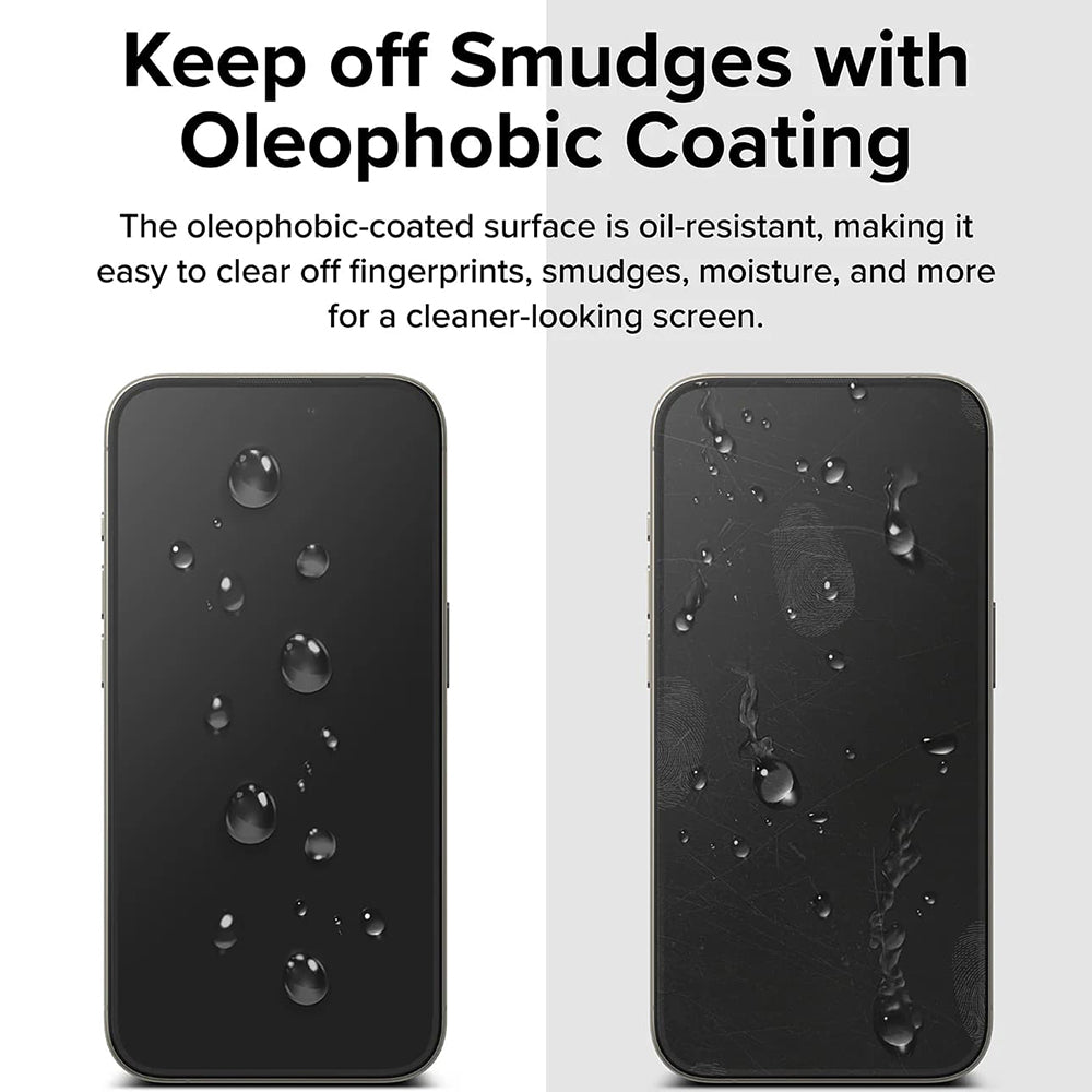 Ringke - Easy Slide Tempered Glass (2 pack) - iPhone 16 Pro - Clear