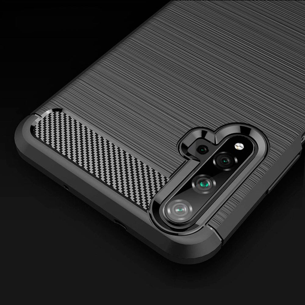 Techsuit - Carbon Silicone - Huawei nova 5T / Honor 20 - Black