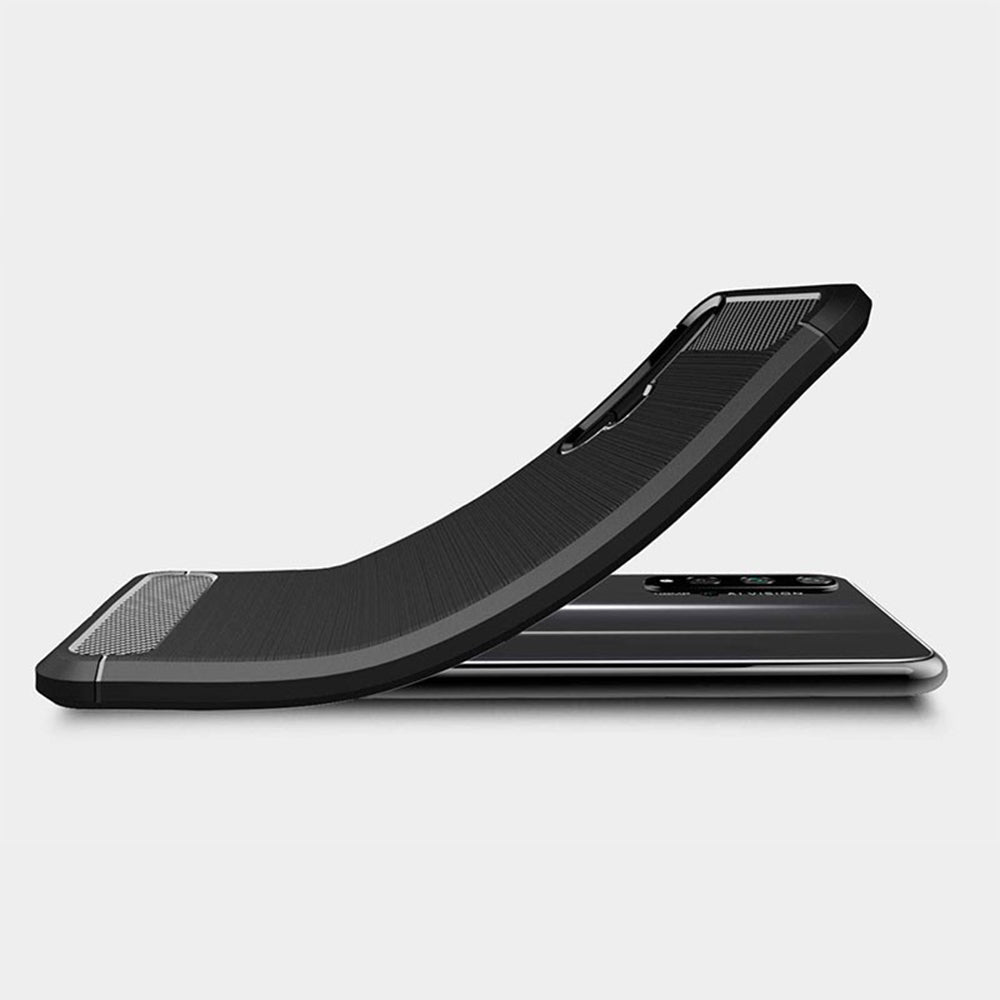 Techsuit - Carbon Silicone - Huawei nova 5T / Honor 20 - Black