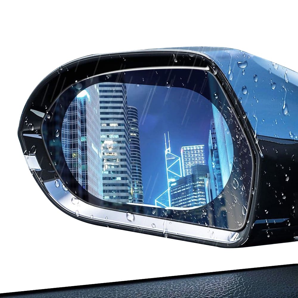 Techsuit - Rainproof Film (2 pack) - for Car Rear-View Mirror, 95 x 135mm - Transparent