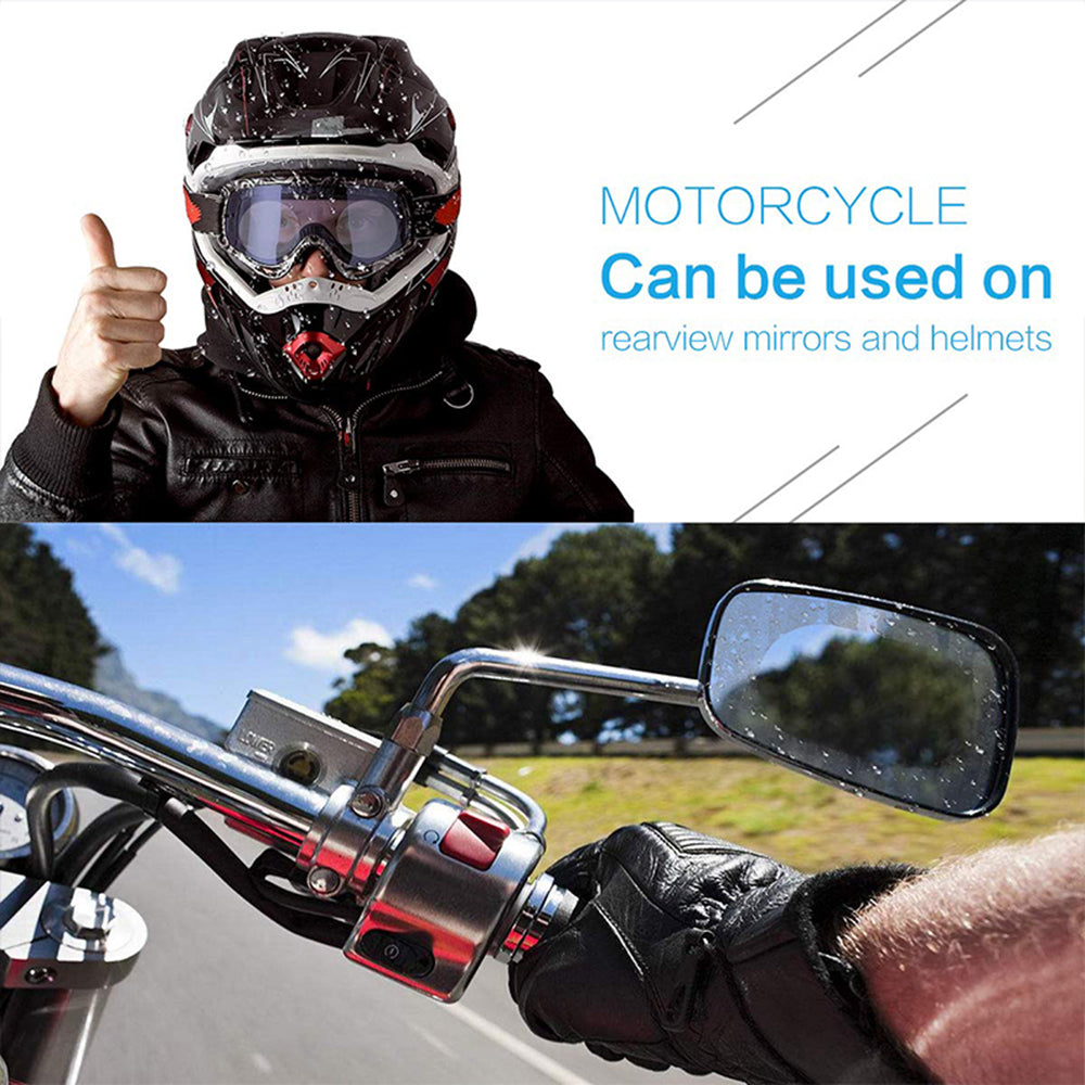 Techsuit - Rainproof Film (2 pack) - for Car Rear-View Mirror, 95 x 135mm - Transparent