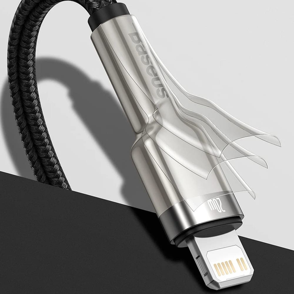 Baseus - Data Cable Cafule Series Metal (CALJK-B01) - USB to Lightning 2.4A, 2m - Black