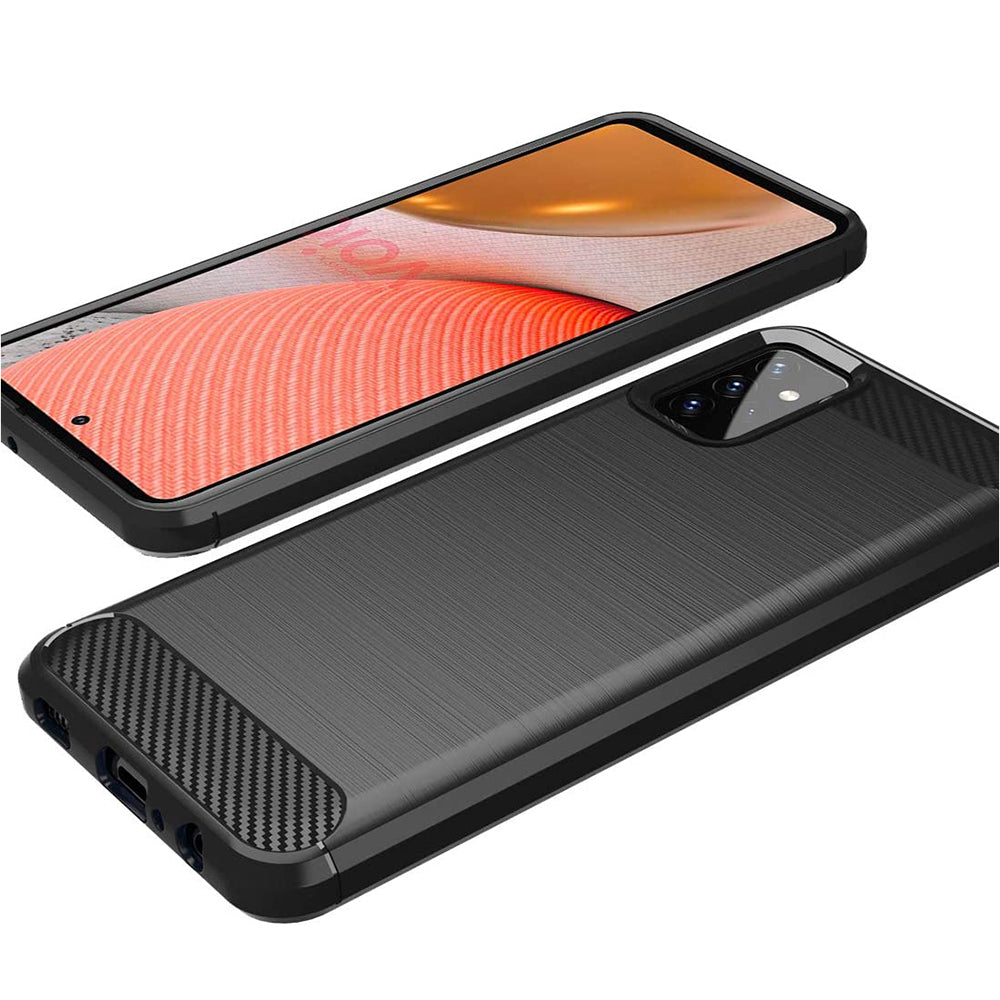 TechSuit Husa de protectie Techsuit Carbon Silicone compatibil cu Samsung Galaxy A72 4G / A72 5G, Negru – imagine 2