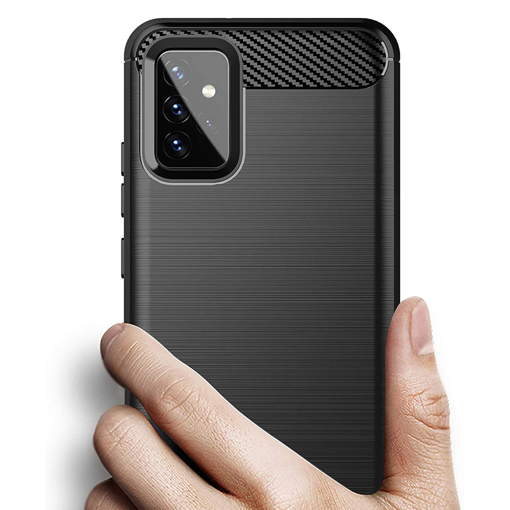 TechSuit Husa de protectie Techsuit Carbon Silicone compatibil cu Samsung Galaxy A72 4G / A72 5G, Negru – imagine 3