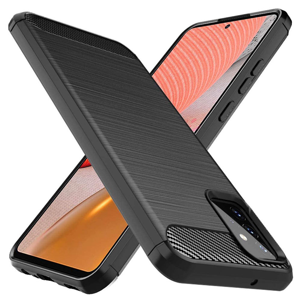 TechSuit Husa de protectie Techsuit Carbon Silicone compatibil cu Samsung Galaxy A72 4G / A72 5G, Negru – imagine 4