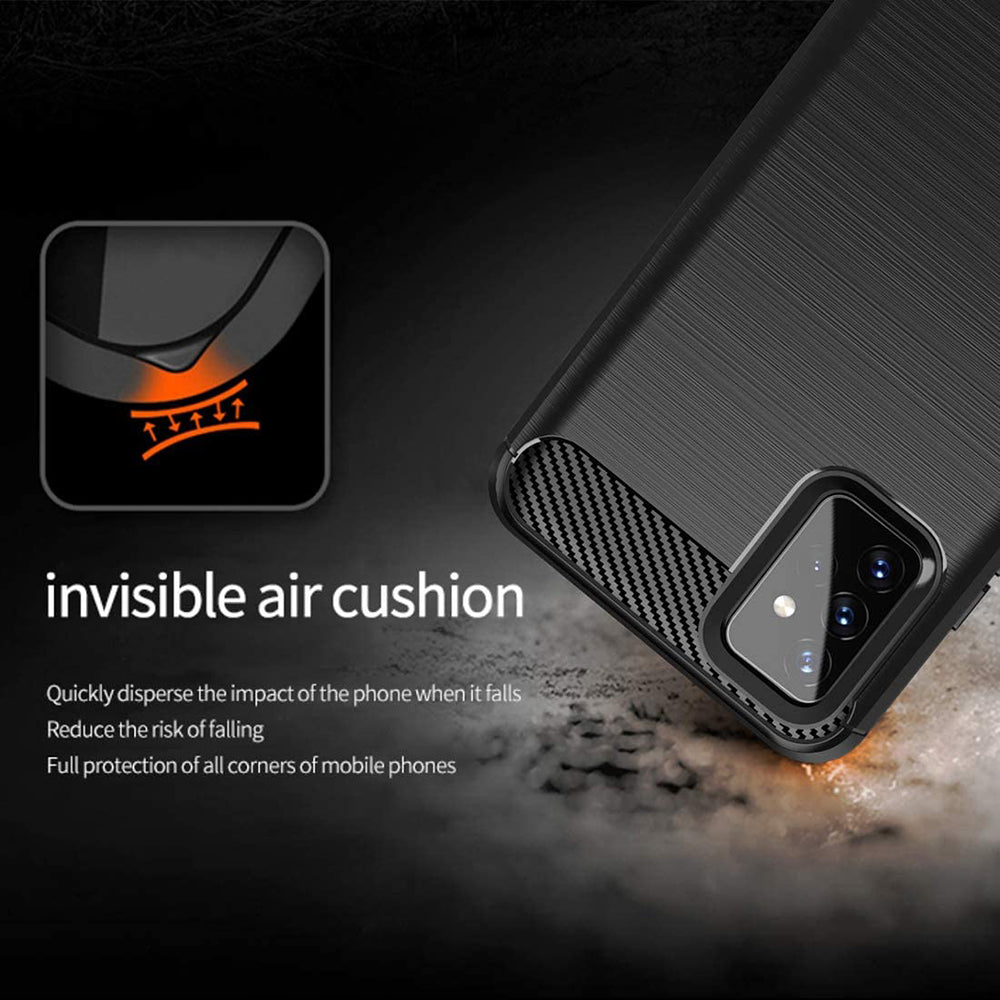 TechSuit Husa de protectie Techsuit Carbon Silicone compatibil cu Samsung Galaxy A72 4G / A72 5G, Negru – imagine 5