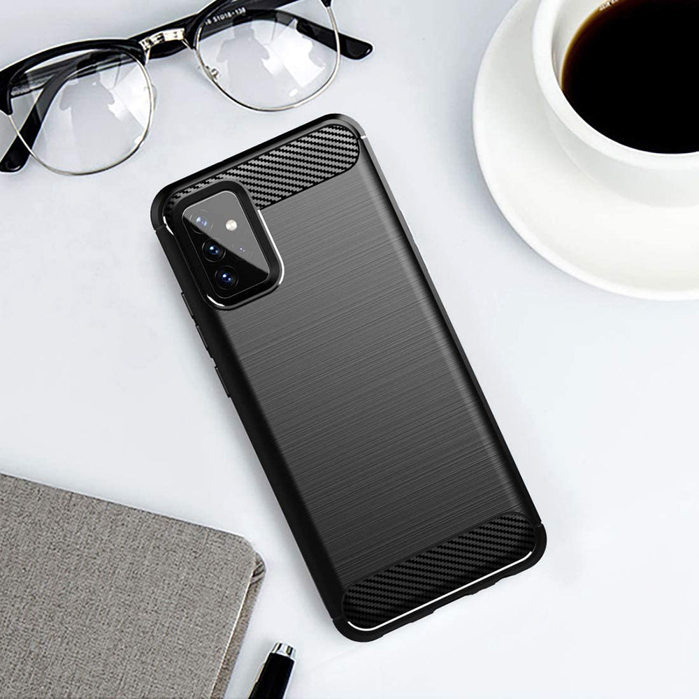 TechSuit Husa de protectie Techsuit Carbon Silicone compatibil cu Samsung Galaxy A72 4G / A72 5G, Negru – imagine 6