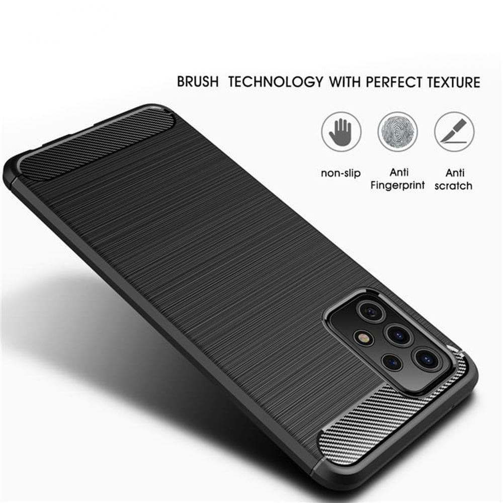 Techsuit - Carbon Silicone - Samsung Galaxy A52 4G / A52 5G / A52s 5G - Black