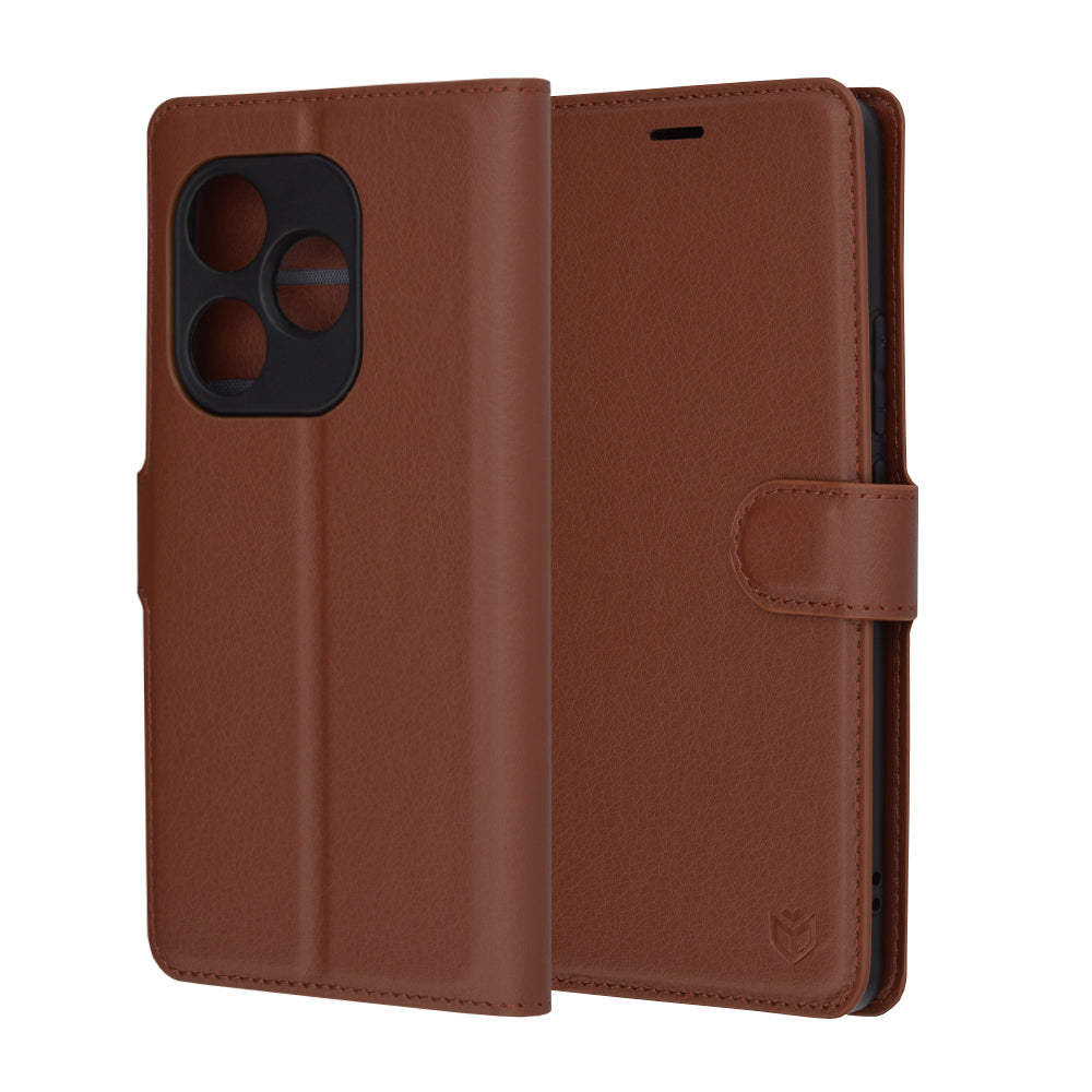 Techsuit - Leather Folio - Realme GT 6 / GT 6T - Brown