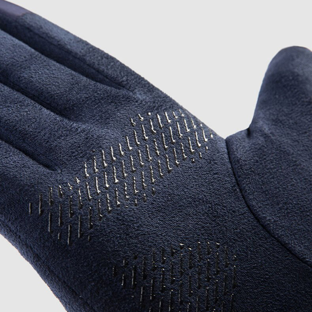 Techsuit - Touchscreen Gloves Suede (ST0009) - PU Leather, Plush Interior - Blue