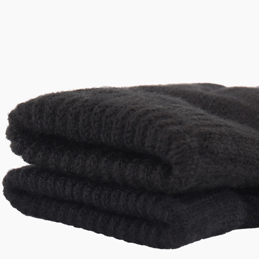 iWarm - Touchscreen Gloves (ST0005) - Double Layer and Velvet/Acrylic, Size 21cm - Black